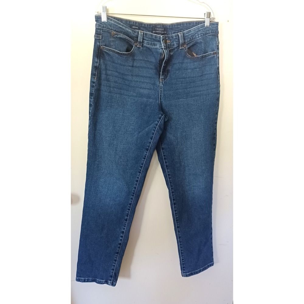Talbots Simply Flattering Boyfriend Jeans Women 12 Medium Wash Momcore Old Money